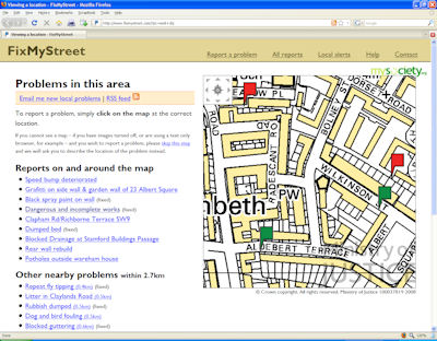 FixMyStreet - reporting local problems