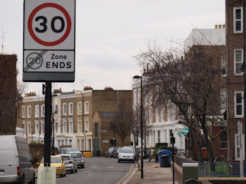 Bolney St speed sign